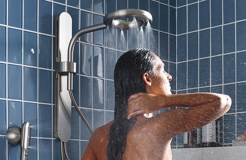 moen nebia showerhead and handshower installed